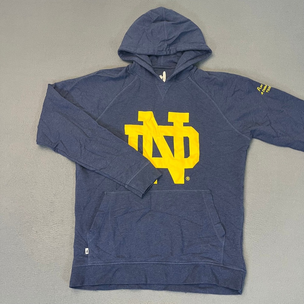 johnnie-O Notre Dame Navy Hoodie with Yellow ND Logo